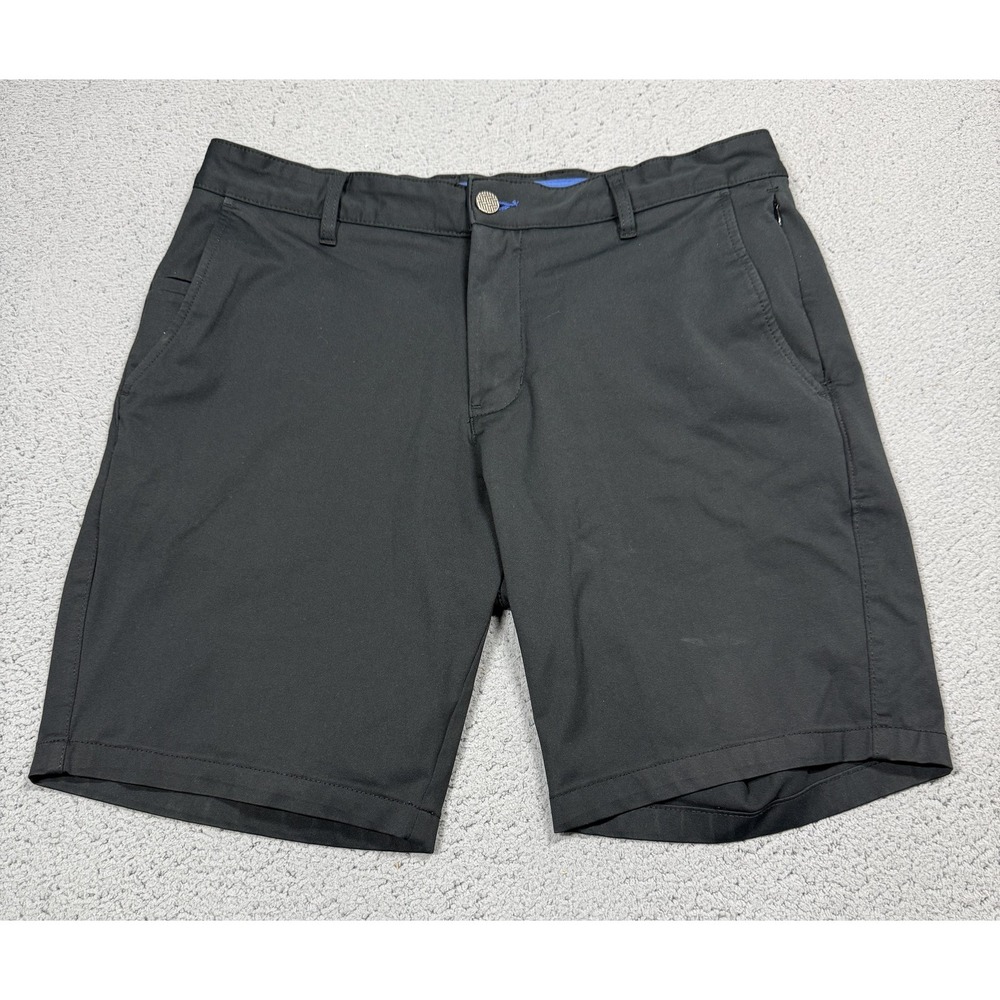 Twillory AIR Shorts Mens 34‎ Black Technical Chino Golf Performance Stretch